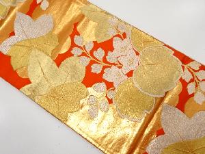 アンティーク　桐に楓模様織り出し袋帯（材料）